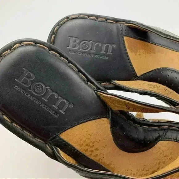 Born sandals 8 39 M/W black leather Espadrilles - Picture 10 of 13